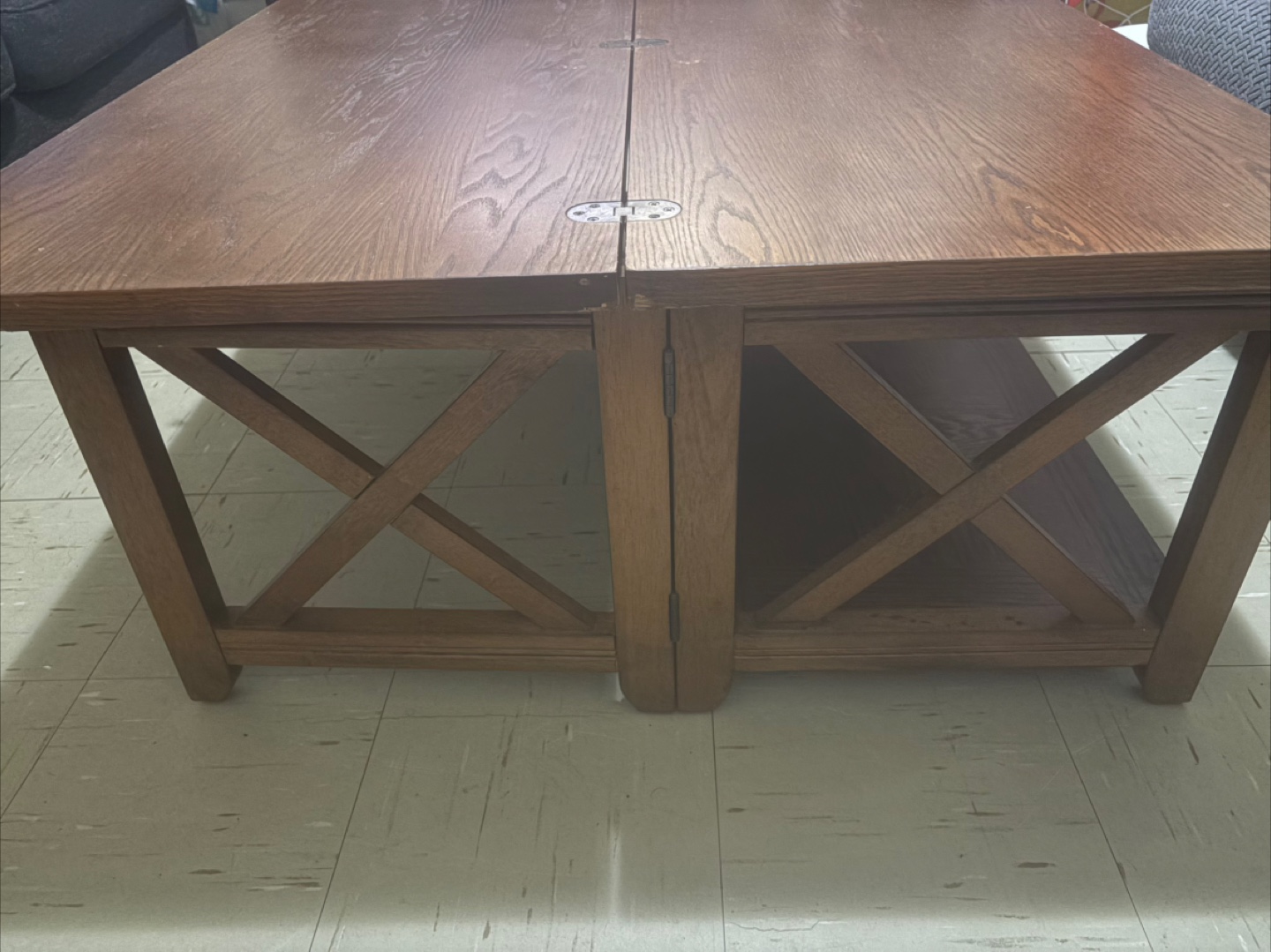 Brown Wooden Lift-Top Coffee Table - photo 3