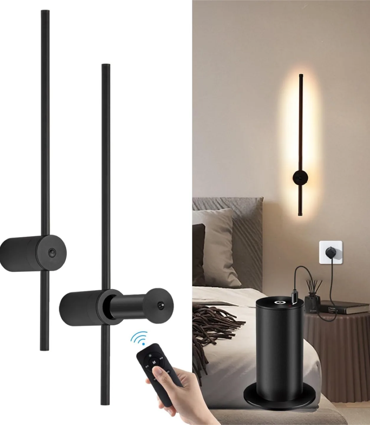 Rechargeable LED Wall Sconce Brightness & Colour Temperature thumbnail