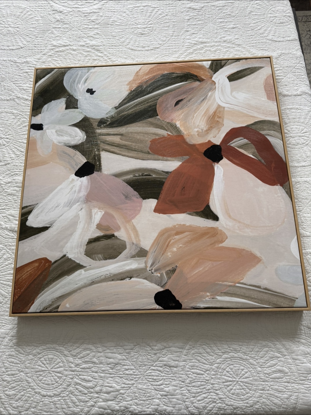Free - framed floral artwork (32x32”)