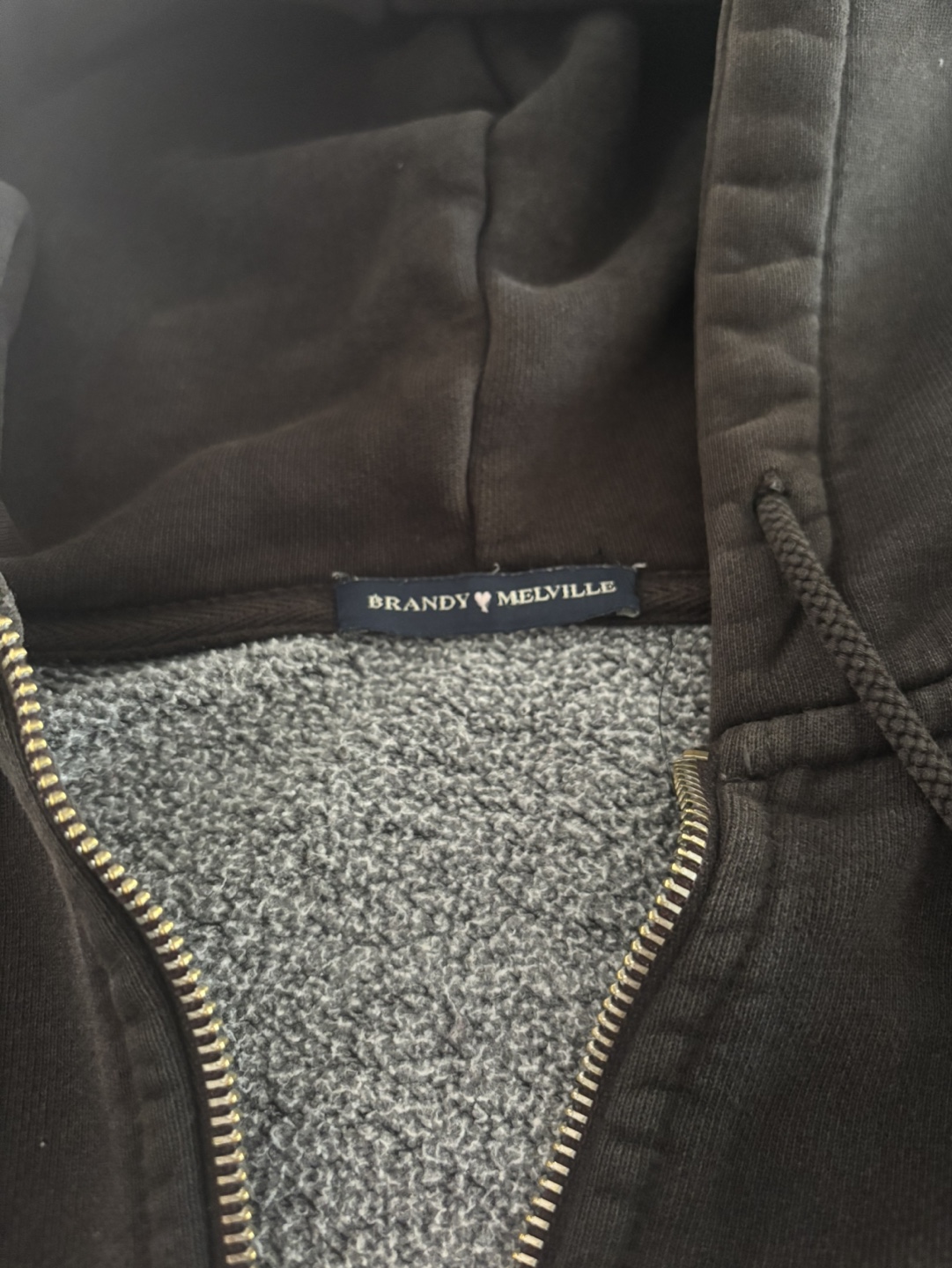 Brandy Melville Black Zip-Up Hoodie - photo 2