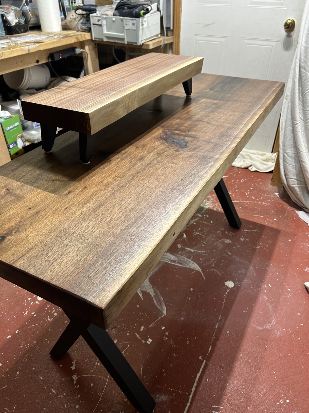 Live Edge Black Walnut Desk with Monitor Stand - photo 3