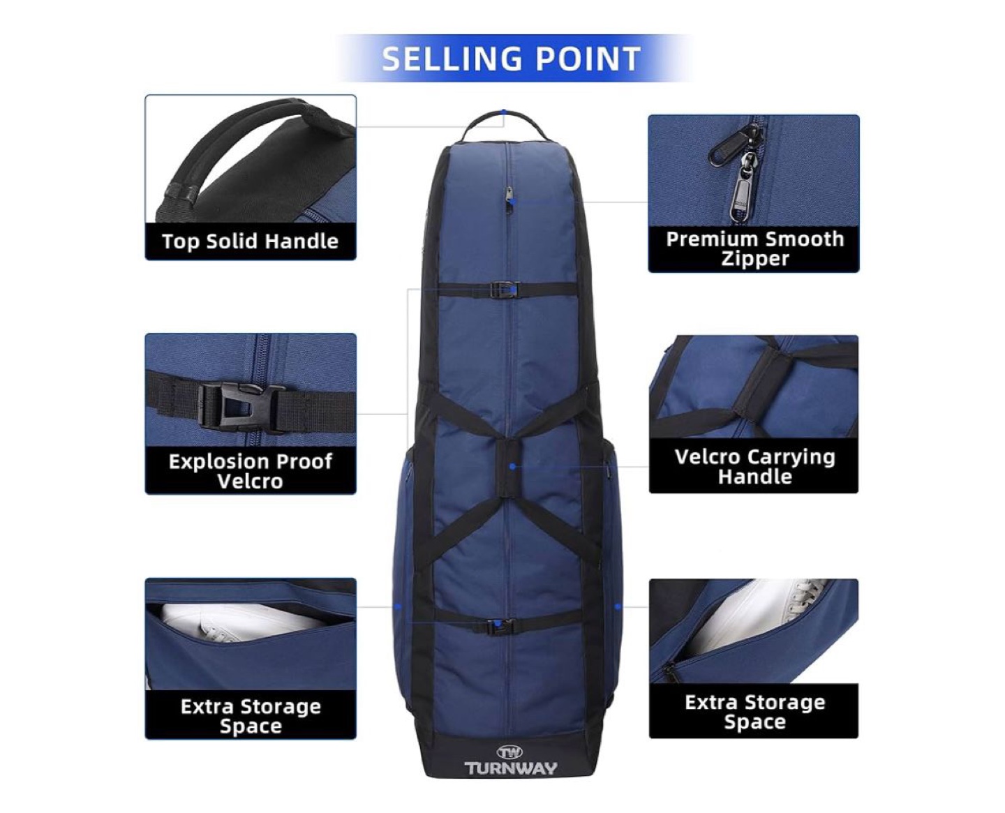 TurnWay Foldable Golf Travel Bag - photo 3