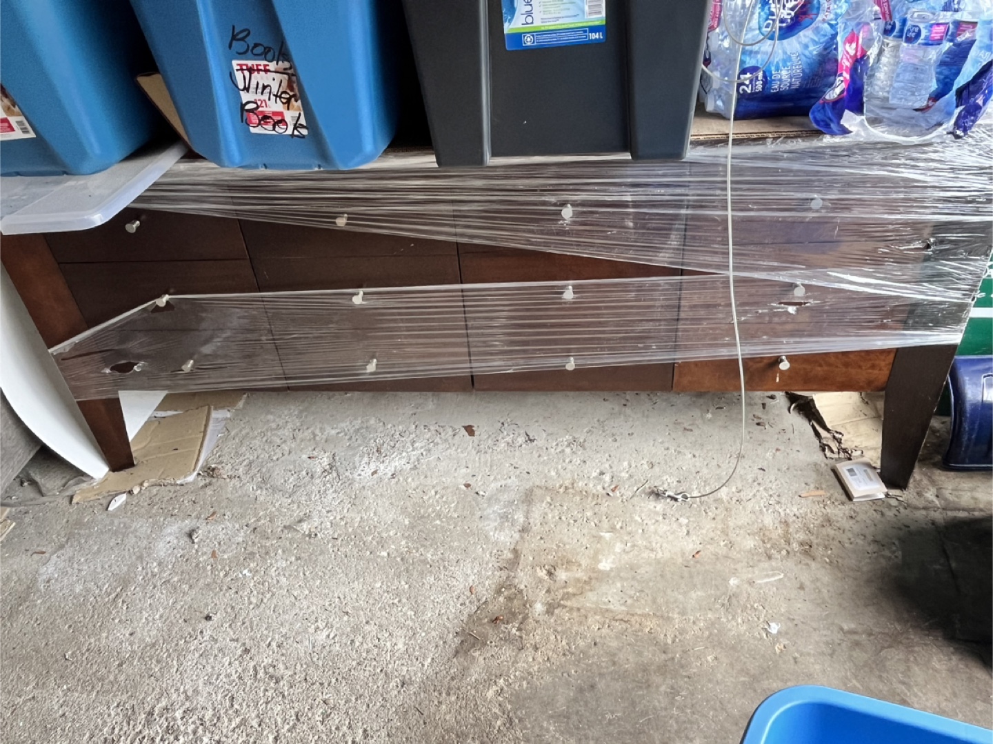 Dark Brown Wooden Dresser