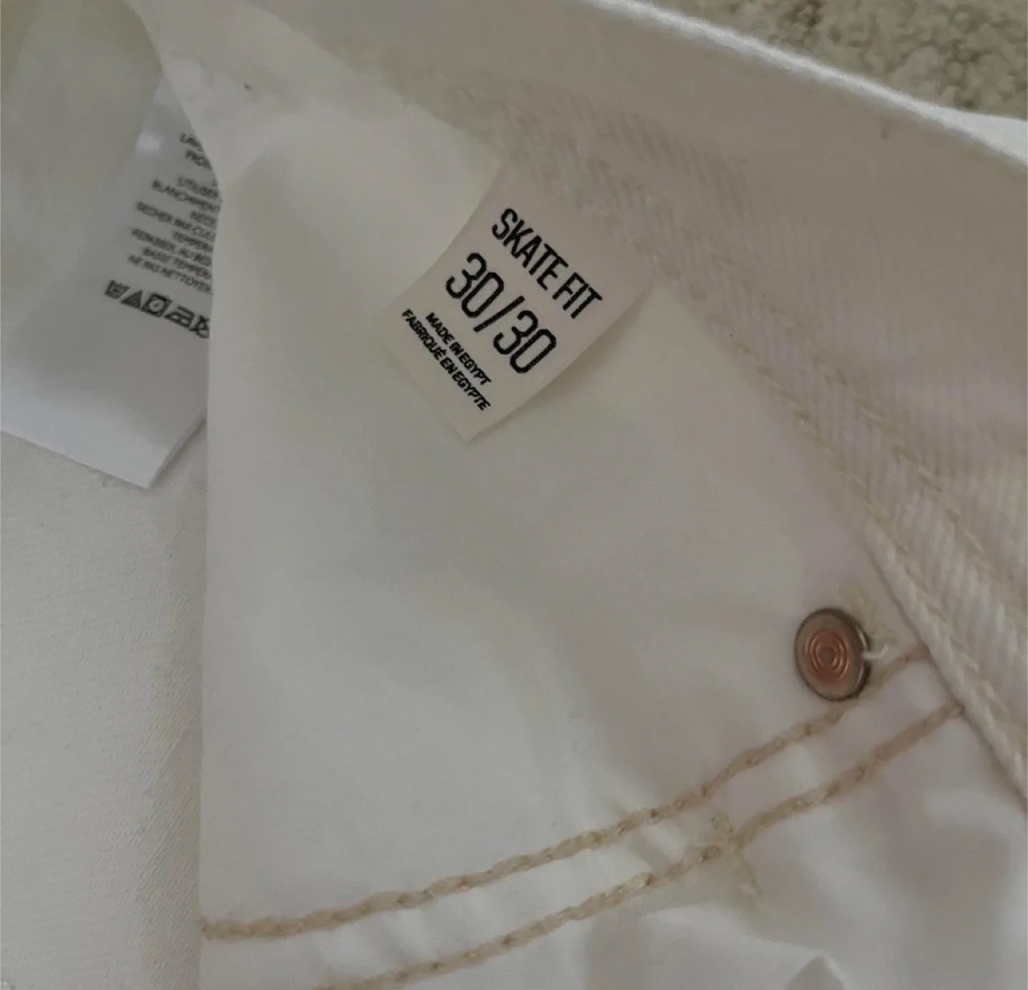 White BDG skate fit jeans image indicator(3)