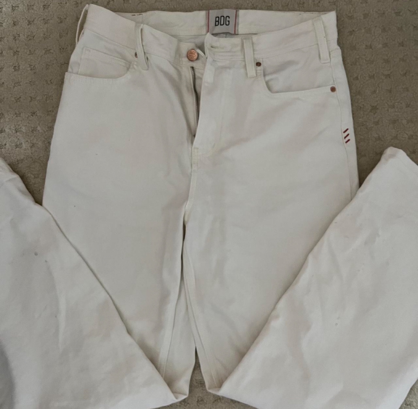 White BDG skate fit jeans