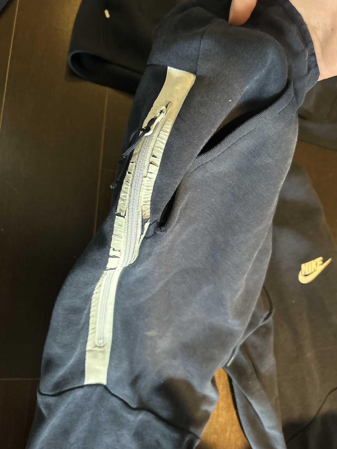 Nike Tech Fleece tracksuit dark blue used - photo 4