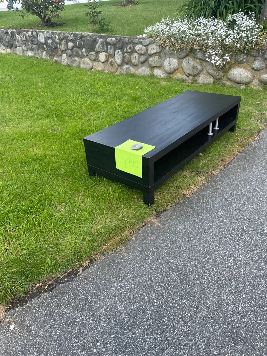 NEED GONE ASAP! IKEA Black TV Stand Media Console #freecycle thumbnail