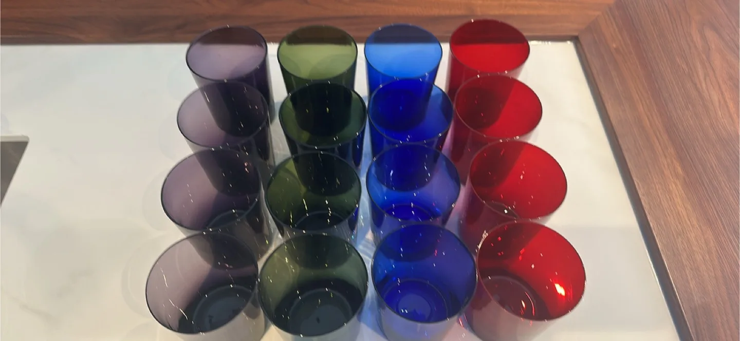 Set of 16 Jewel-toned Glasses * Pier 1 Imports thumbnail
