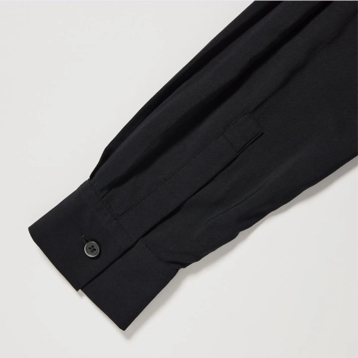 Uniqlo Women's Black Button-Down Midi Dress, Size Small image indicator(5)