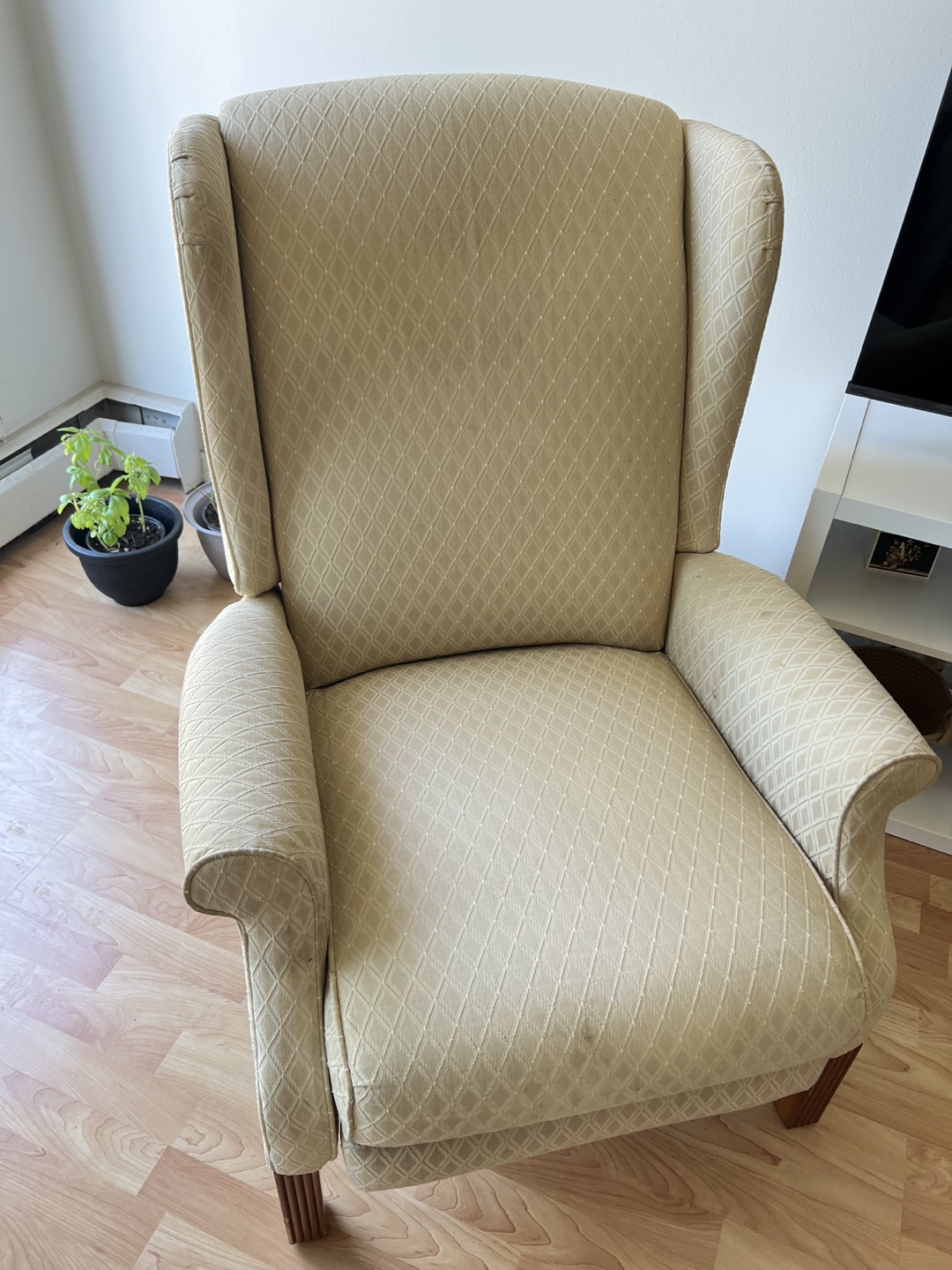 Recliner Chair and Sofa Set - Beige Fabric - photo 4
