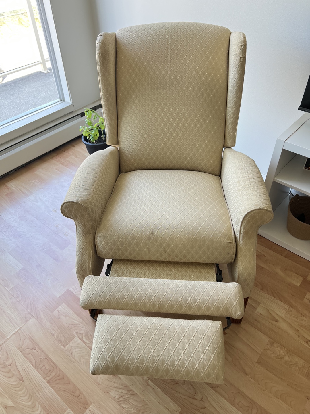 Recliner Chair and Sofa Set - Beige Fabric - photo 5