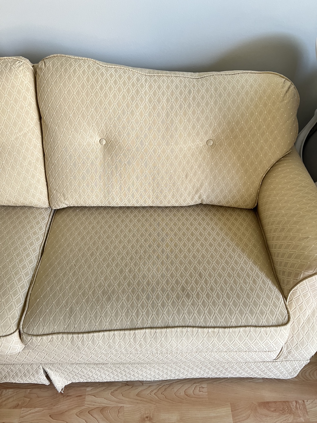 Recliner Chair and Sofa Set - Beige Fabric - photo 3