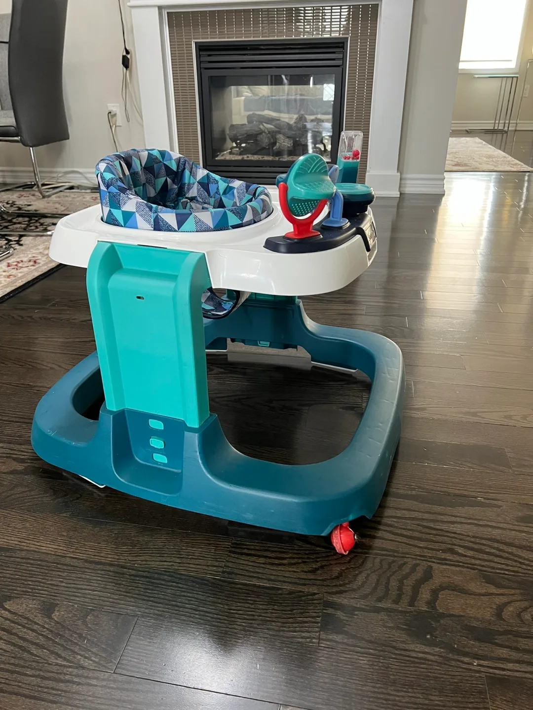 Baby Walker Teal and White Geometric Design image indicator(2)