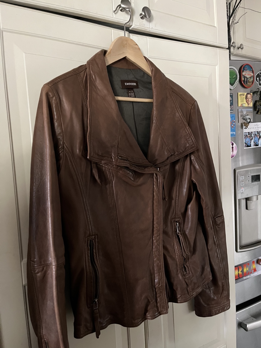 Brown Leather Jacket - Size XL