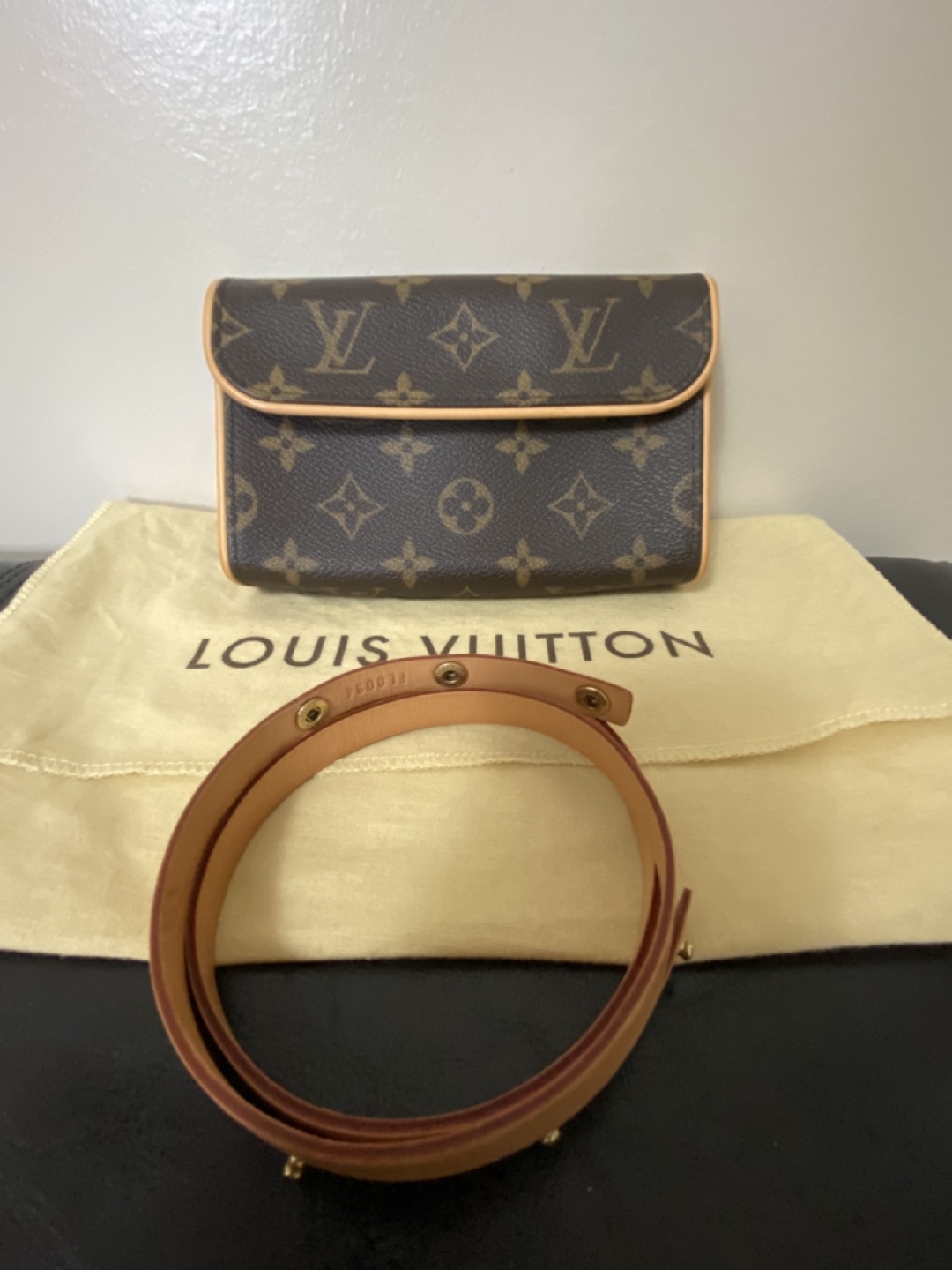 Louis Vuitton Pochette Florentine Monogram Canvas Belt Bum Bag