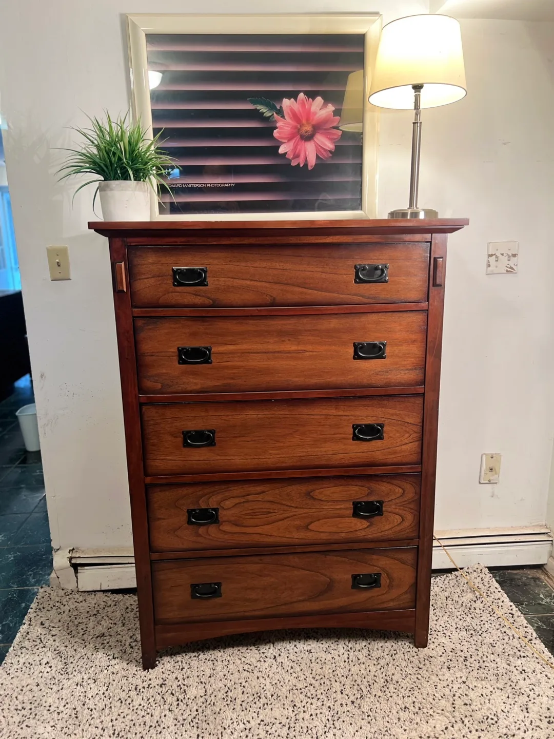 Stylish 5-Drawer Dresser w/Storage & Mirror - Delivery Extra thumbnail