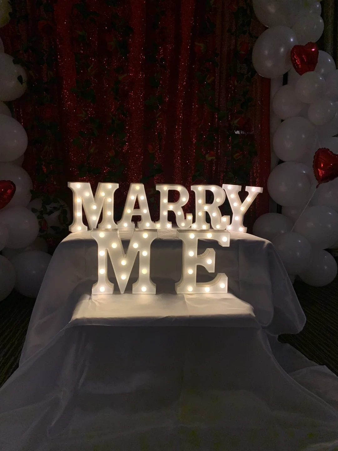 Marry Me Marquee Letters - 7 Piece Light-Up Set image indicator(3)