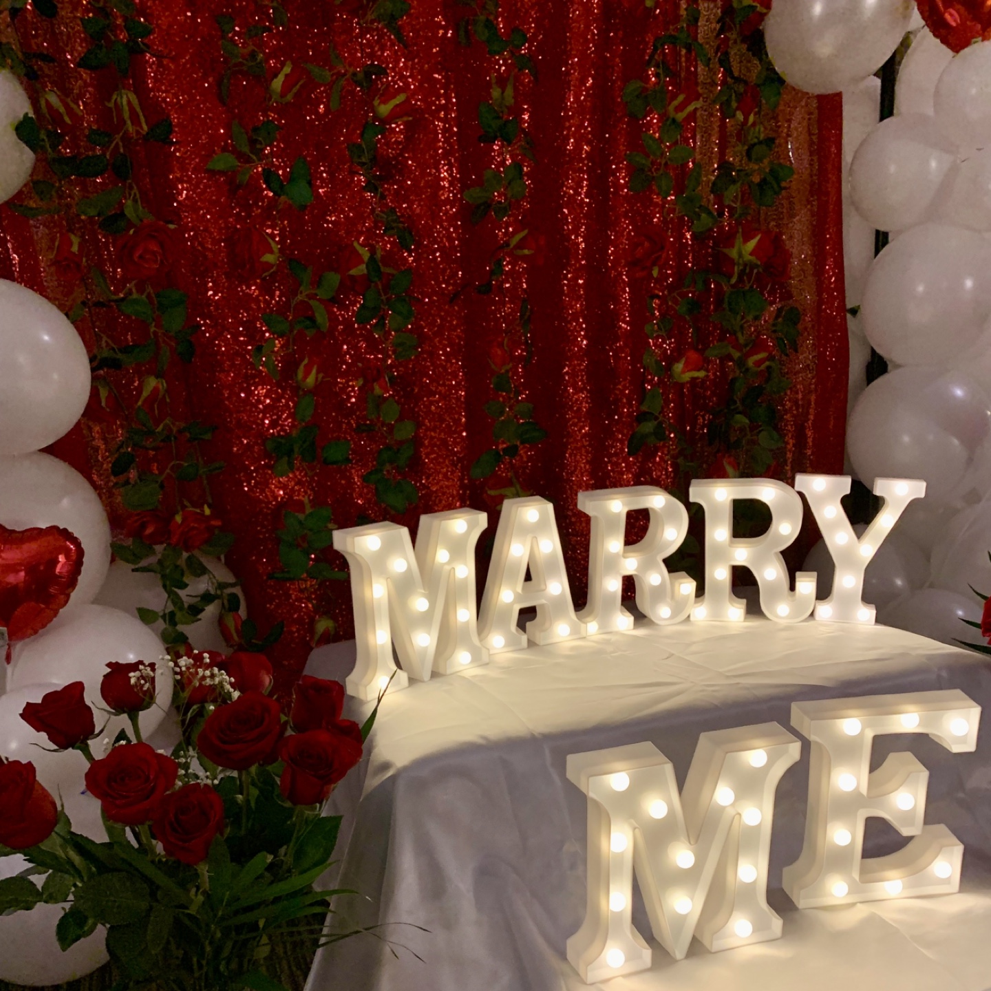 Marry Me Marquee Letters - 7 Piece Light-Up Set
