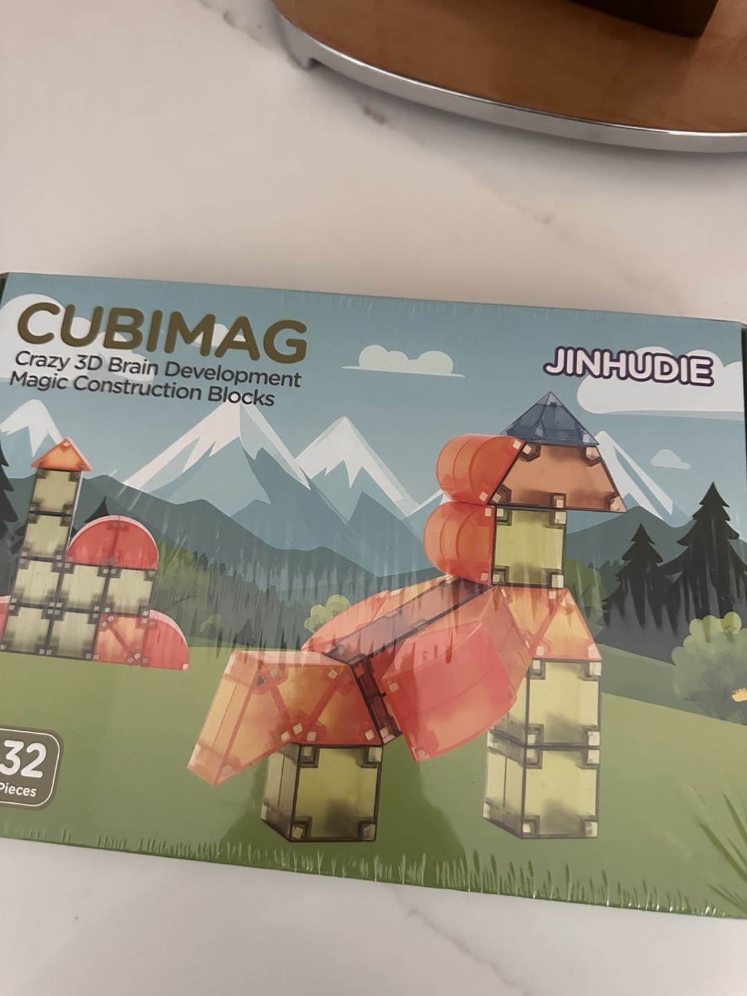 Cubimag 32-Piece Magnetic Construction Blocks