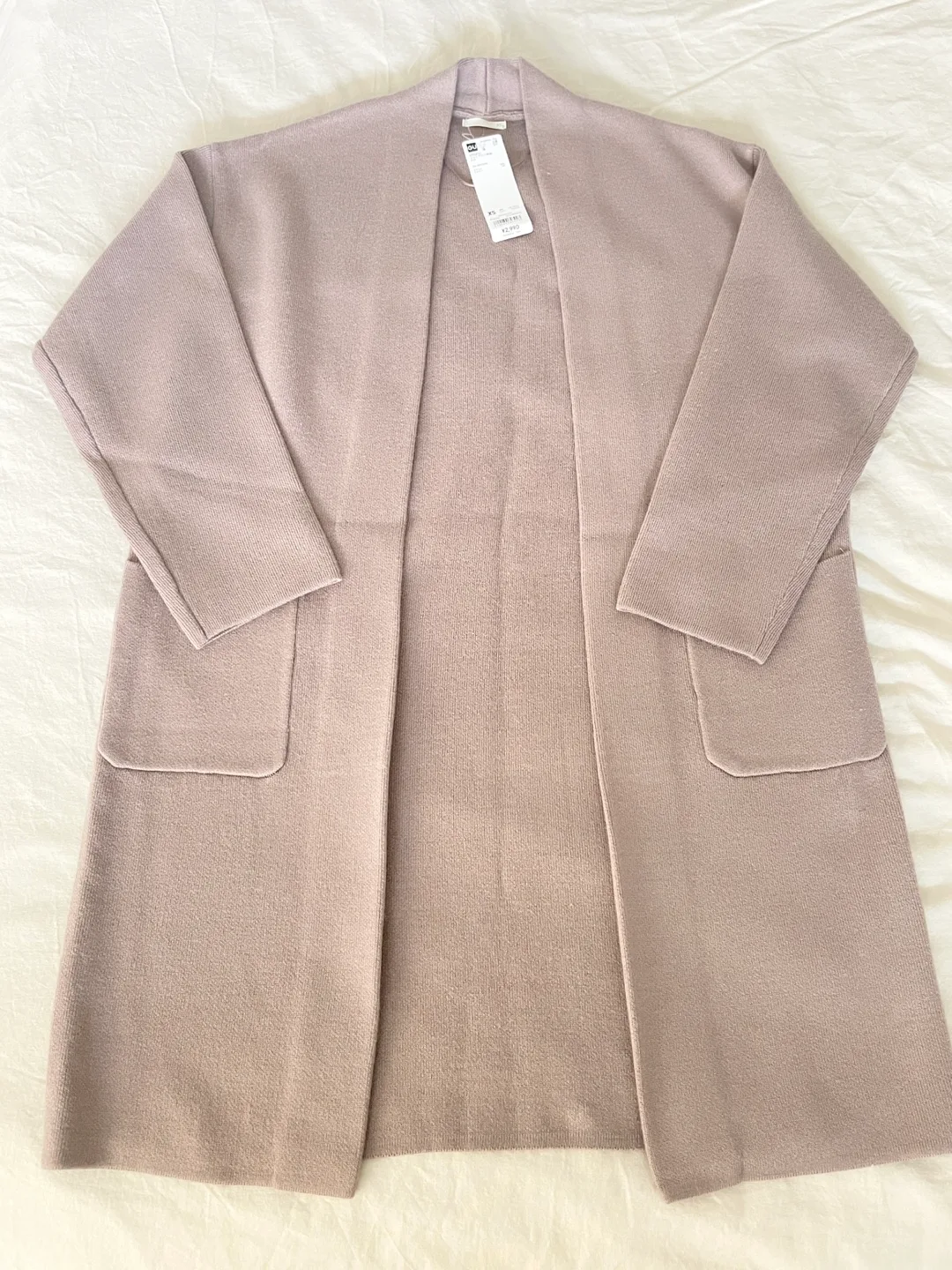 New GU Uniqlo Taupe Knit Cardigan XS image indicator(5)