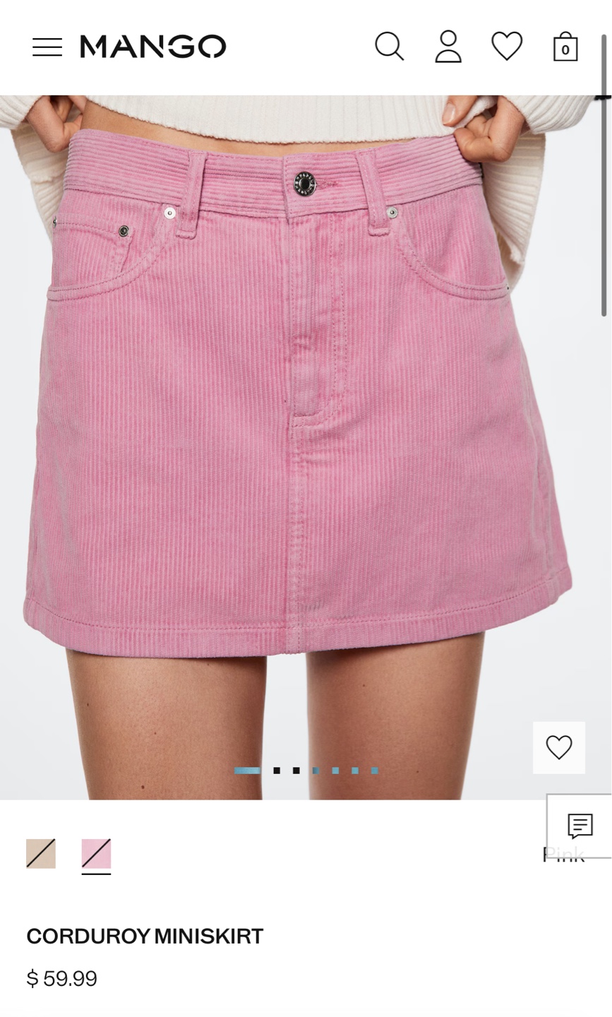 Pink Corduroy Mini Skirt - photo 3