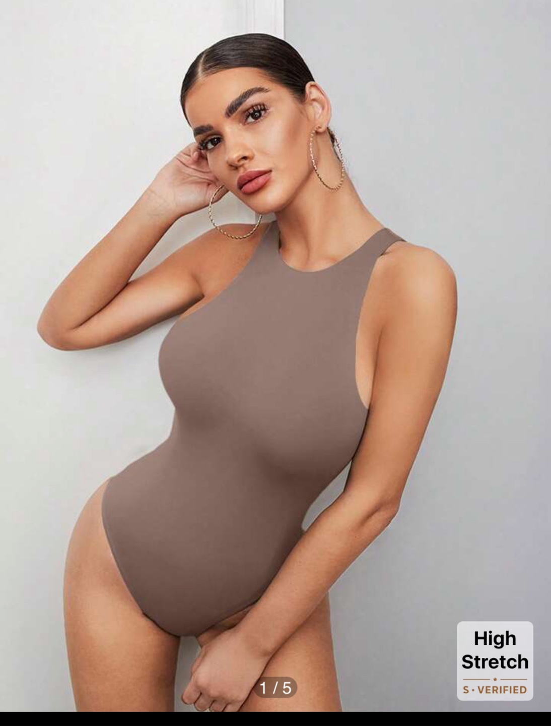 SHEIN Mocha Brown Bodysuit