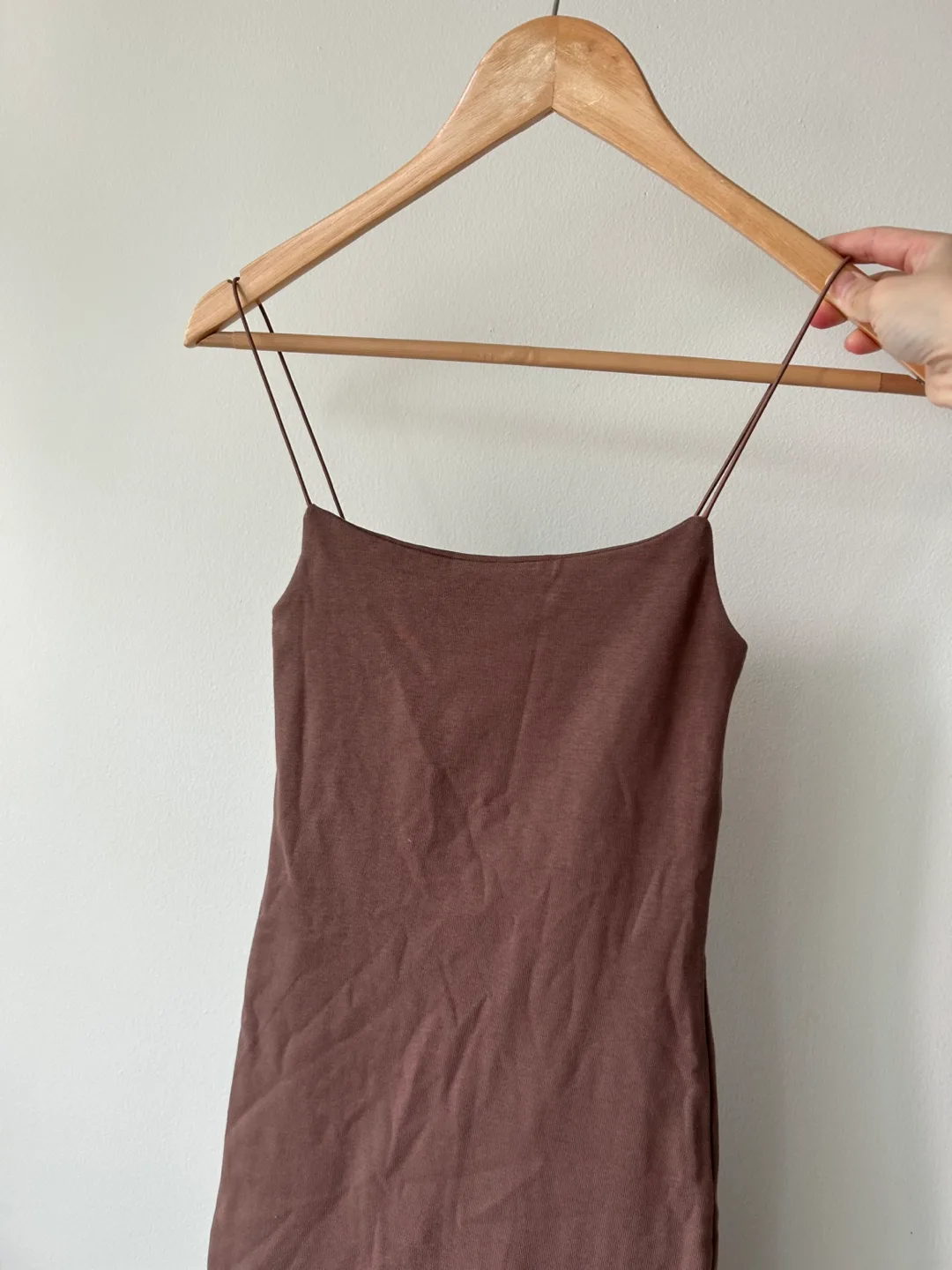 ZARA Mauve-toned mini bodycon dress image indicator(2)