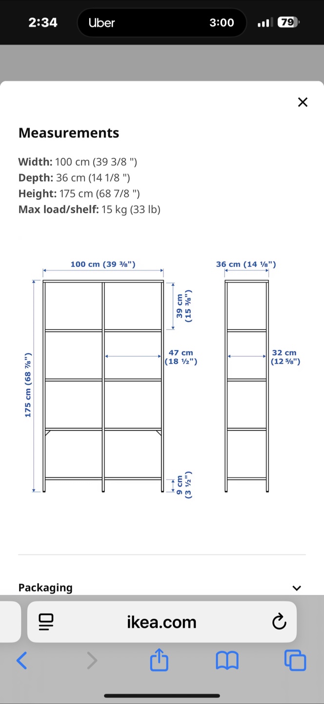 IKEA VITTSJO Black Bookcase shelf unit - photo 2