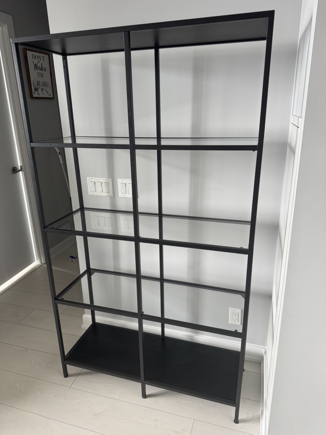 IKEA VITTSJO Black Bookcase shelf unit - photo 4