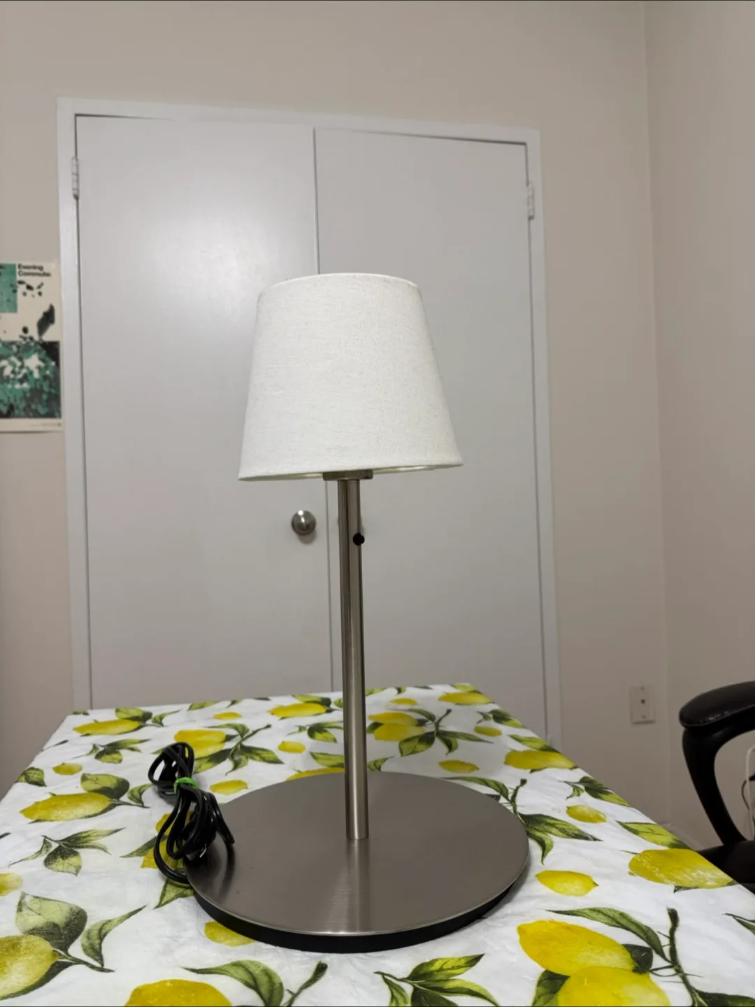 Table Lamp with Off-White Shade thumbnail