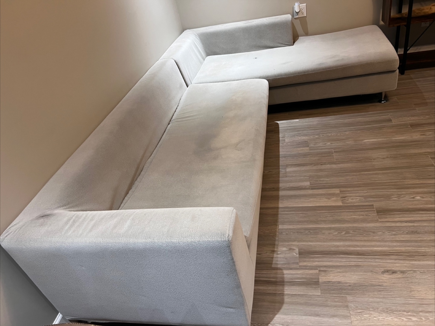 Grey L-Shaped Sectional Sofa - photo 3