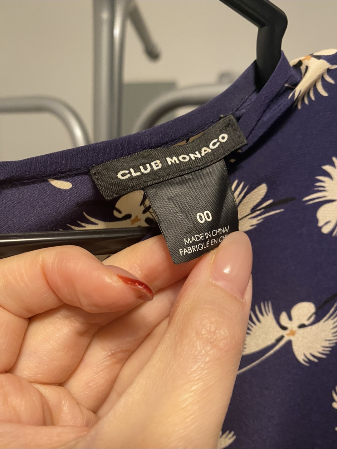 Club Monaco Navy Floral Short Sleeve Dress - Pick Up Only - photo 3