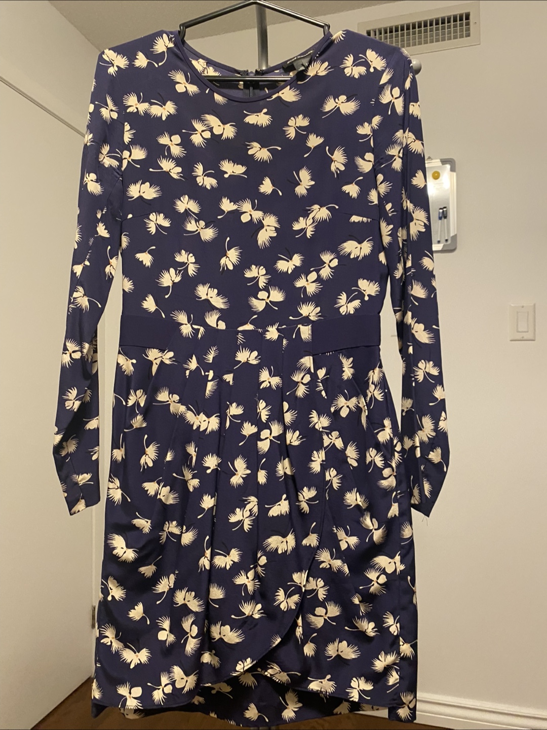Club Monaco Navy Floral Short Sleeve Dress - Pick Up Only