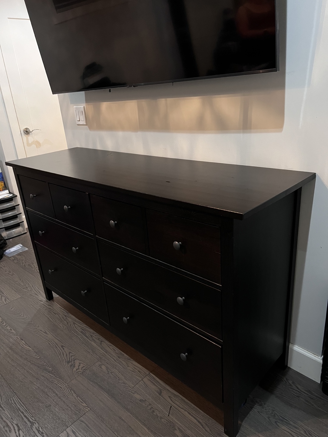 IKEA Hemnes 8-drawer dresser, Black-brown - photo 2