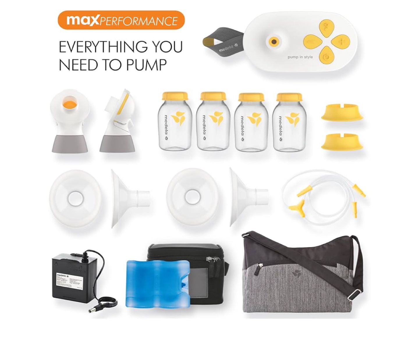 Medela pump in style max flow with unused brand new bottles $180 - photo 2