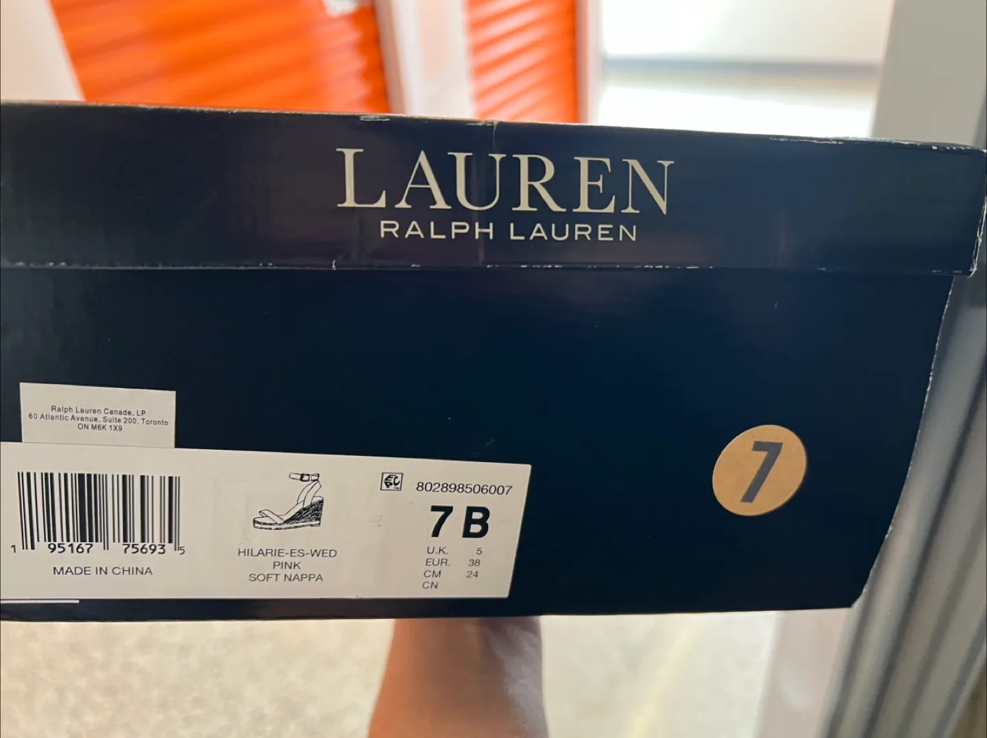 Lauren Ralph Lauren Pink Wedge Sandals - Size 7B image indicator(4)