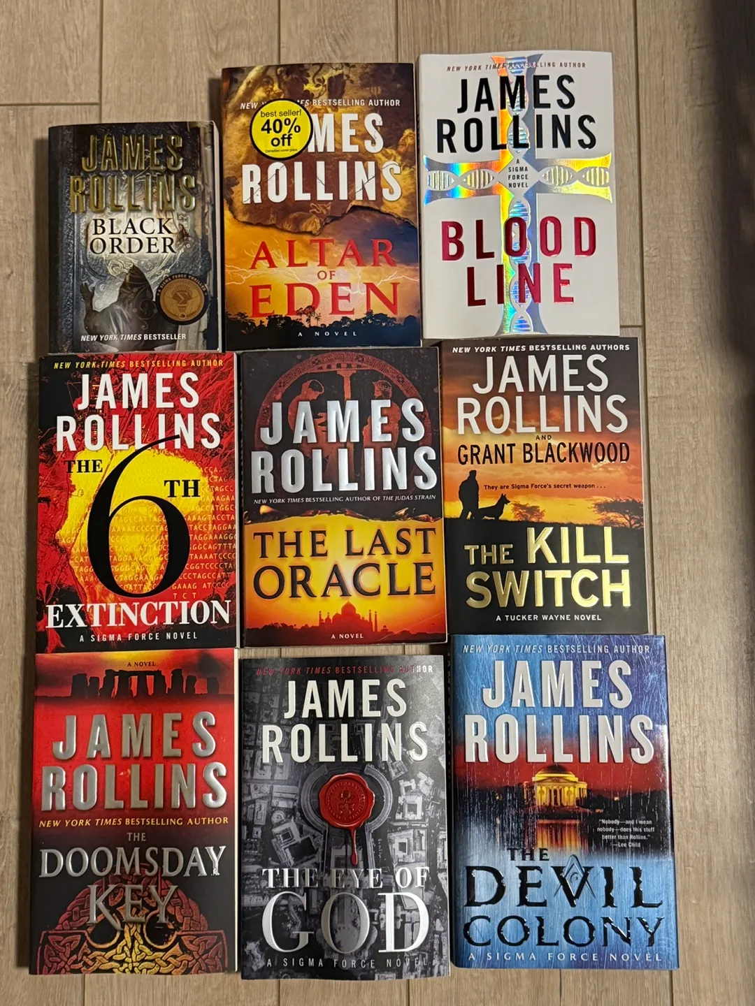 Collection of 9 James Rollins Novels thumbnail