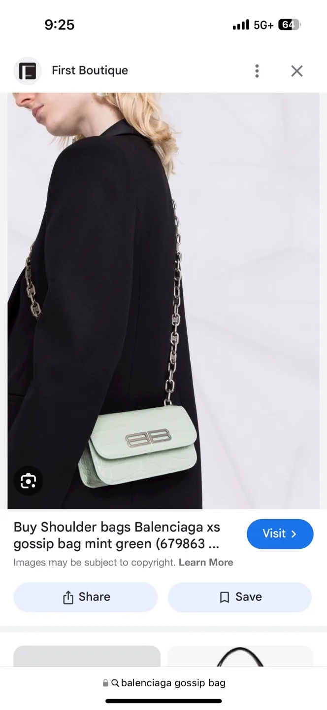 Balenciaga Gossip Shoulder Bag XS Mint Green image indicator(2)