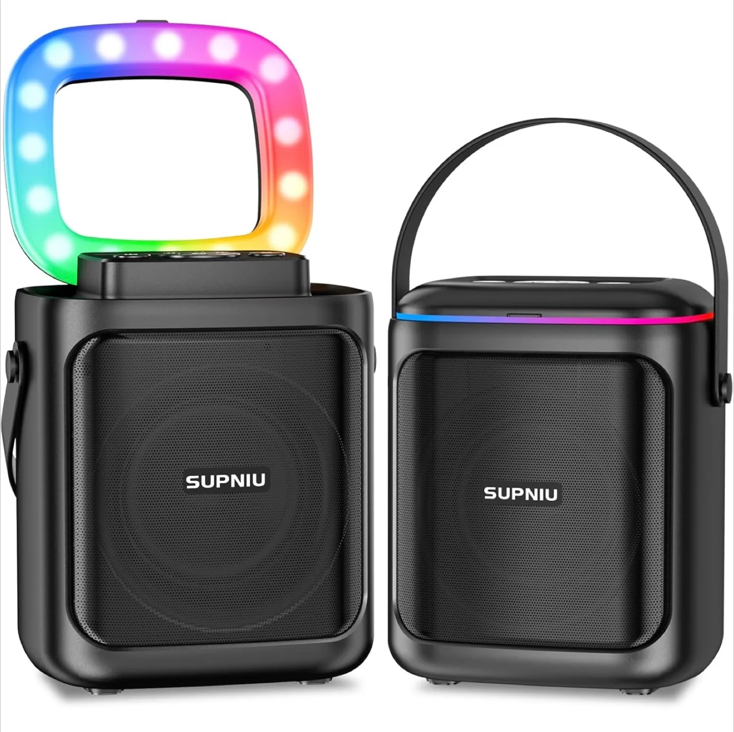 SUPNIU S50 Portable Bluetooth Speaker with LED Ring Light image indicator(3)