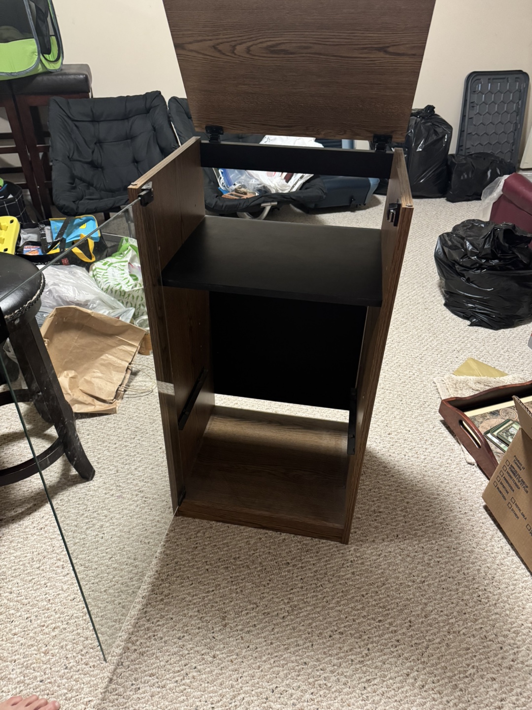 Record Player Stand with Glass Door - photo 2