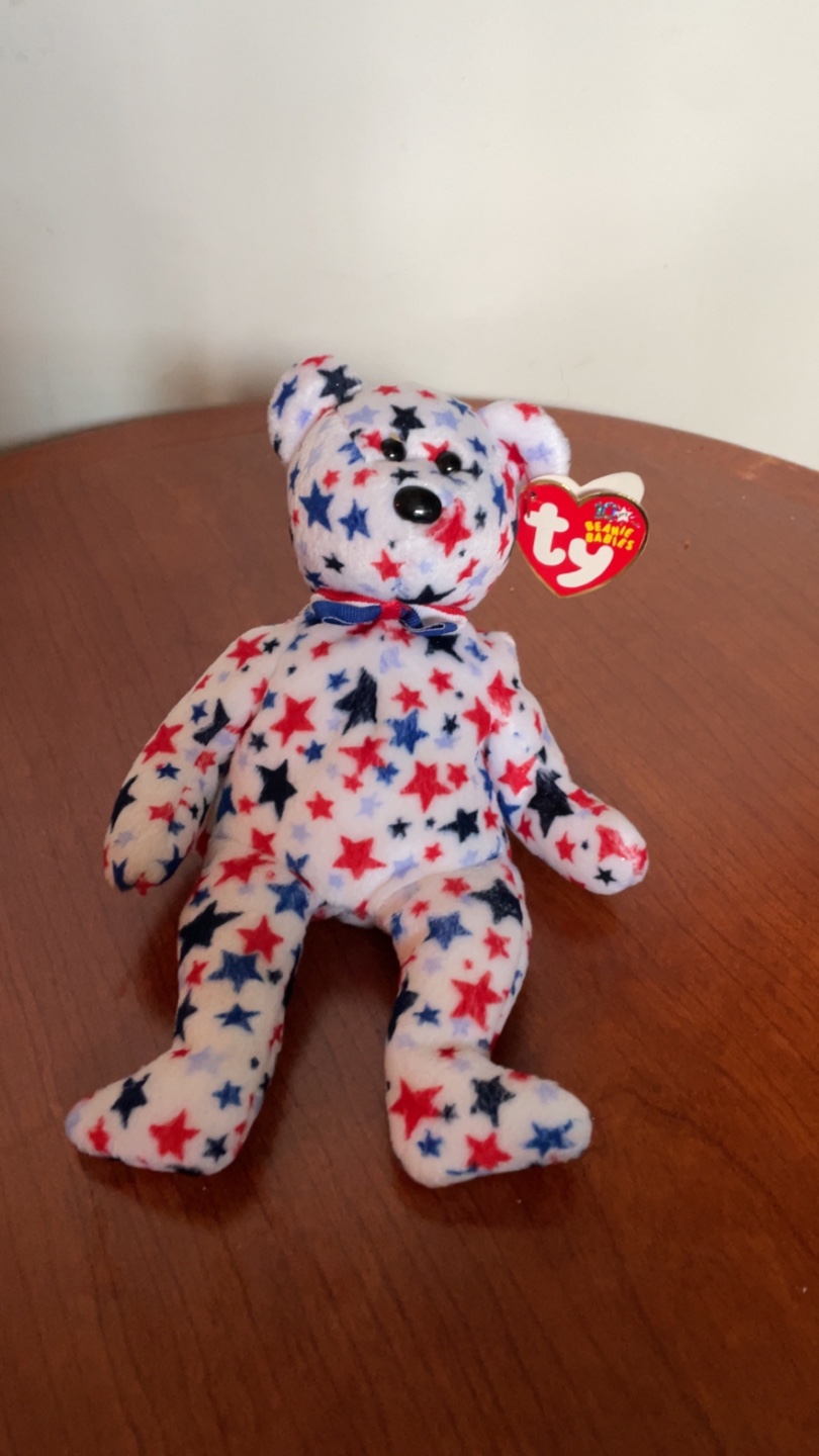 Ty Beanie Babies Red, White & Blue Bear