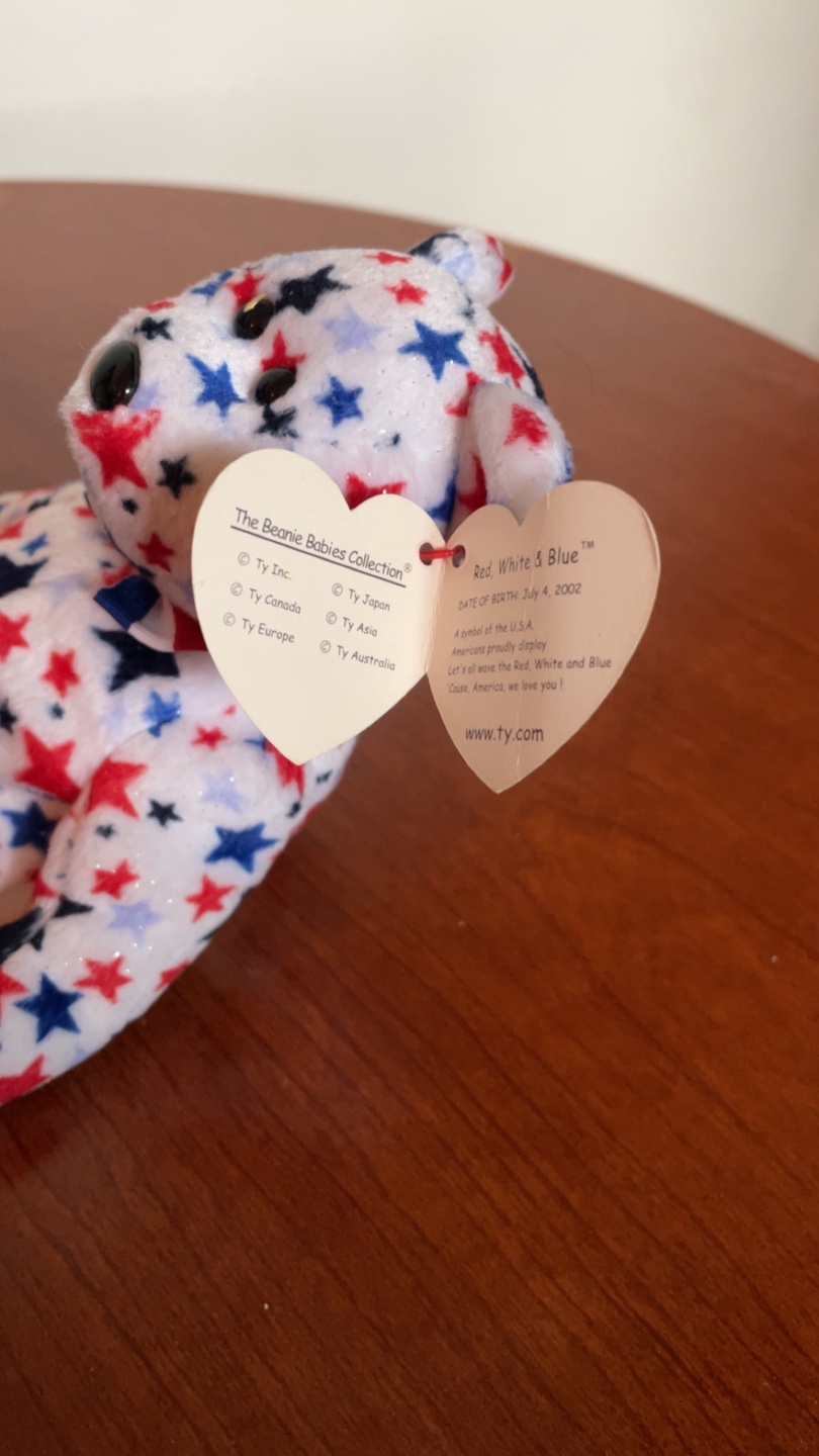 Ty Beanie Babies Red, White & Blue Bear - photo 2