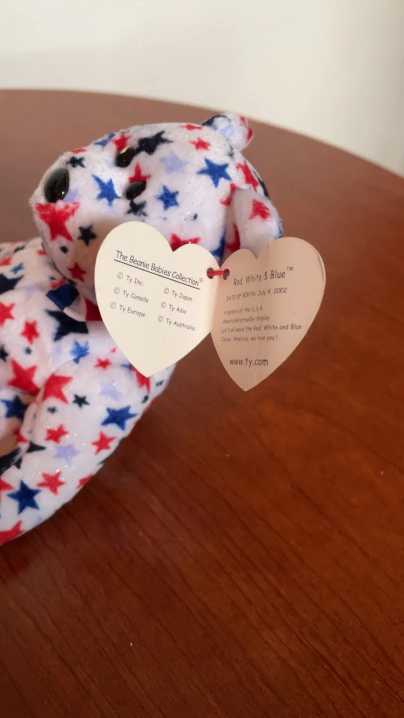 Ty Beanie Babies Red, White & Blue Bear image indicator(2)