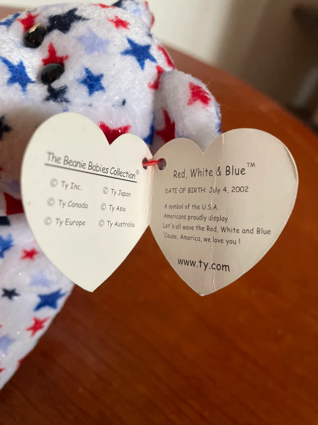 Ty Beanie Babies Red, White & Blue Bear image indicator(3)