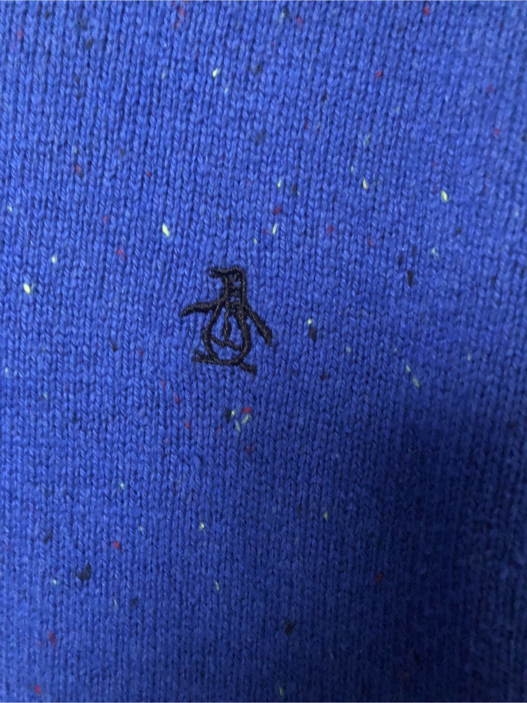 Original Penguin MENS Blue Speckled Knit Sweater - photo 2
