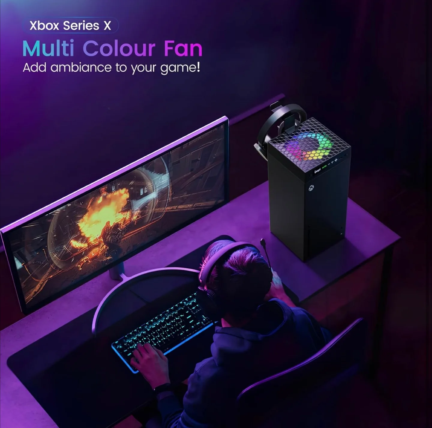 IPEGA Xbox Series X Cooling Fan with Headset Stand image indicator(8)