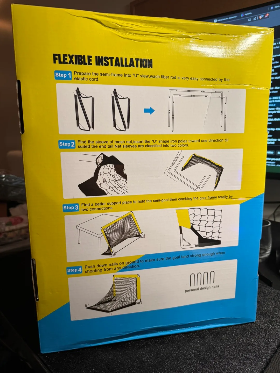 VAVOSPORT 2-Pack Portable Kids Soccer Goals image indicator(2)