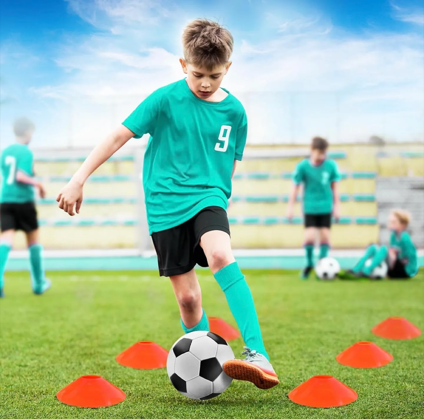 VAVOSPORT 2-Pack Portable Kids Soccer Goals image indicator(7)