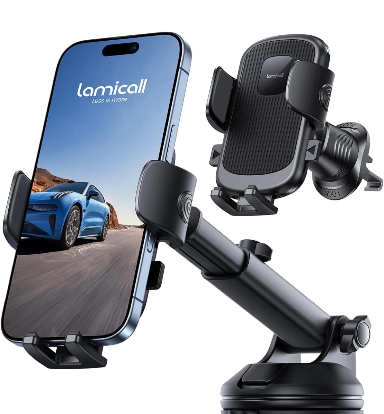 Lamicall Car Phone Mount - 70lbs Suction Cup, Adjustable image indicator(2)