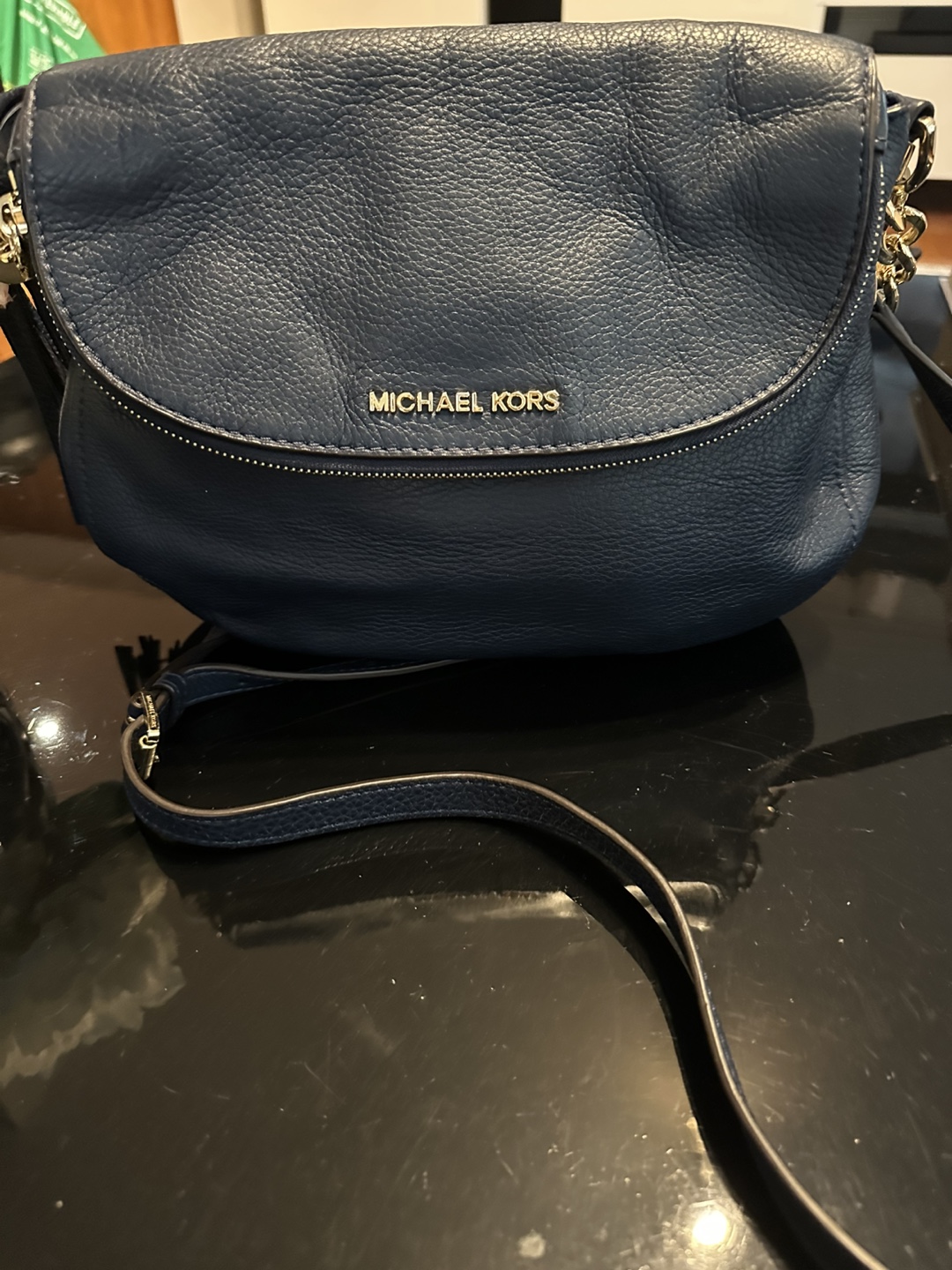Michael Kors Navy Blue Leather Crossbody Bag - photo 2